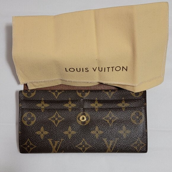 Louis Vuitton Sarah Long Wallet Monogram Portefeiulle Monogram Luxury Designer - Picture 3 of 15